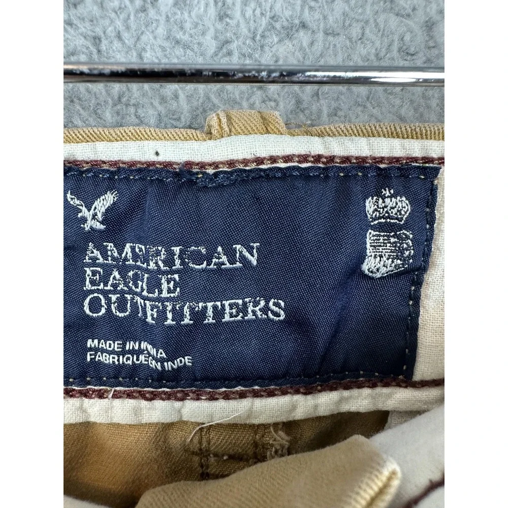American Eagle Outfitters Pants Mens 34x30 Khaki Chino Twill Flat Front Casual